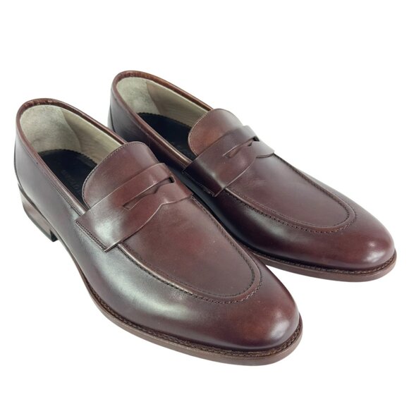 MANOLO BLAHNIK Brown Leather Men\'s Penny Loafers Made in Italy 8.5UK - 9.5US main image 7